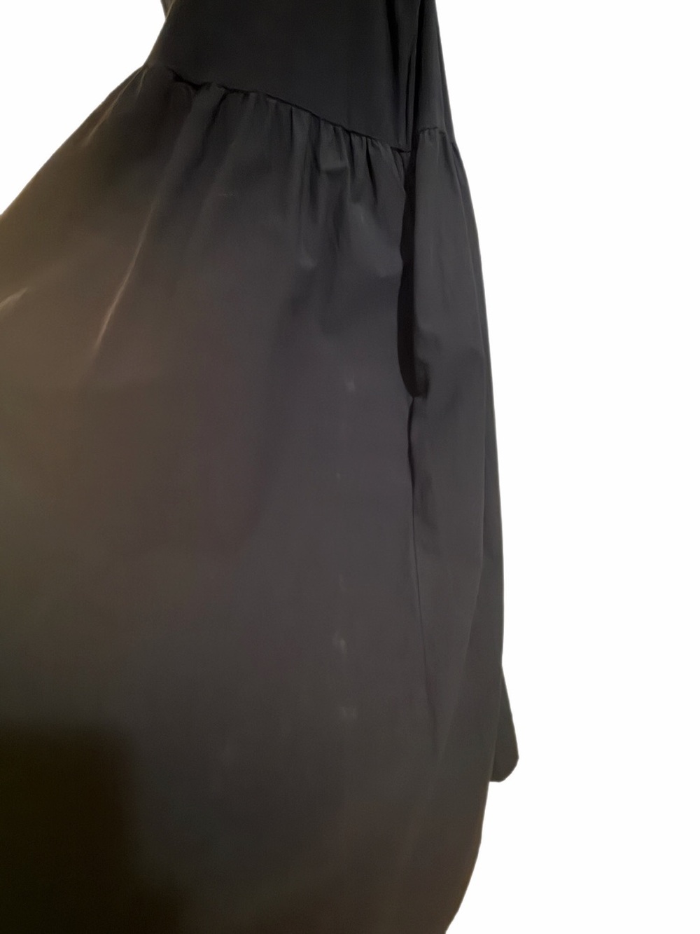 Eileen Fisher Black Organic Cotton Poplin Neck Maxi Dress womens XL - Picture 10 of 14